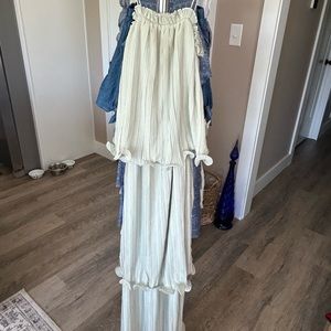 ASOS tiered ruffle mint green dress never worn size 8